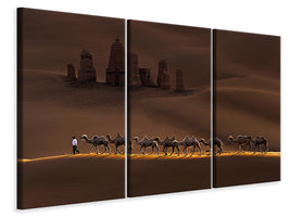 3-piece-canvas-print-castle-and-camels
