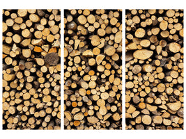 3-piece-canvas-print-firewood