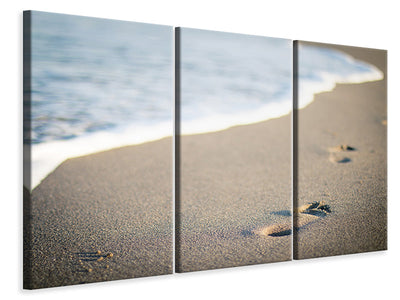 3-piece-canvas-print-footprints-in-the-sand-on-the-beach