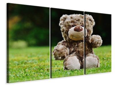 3-piece-canvas-print-happy-teddy-bear