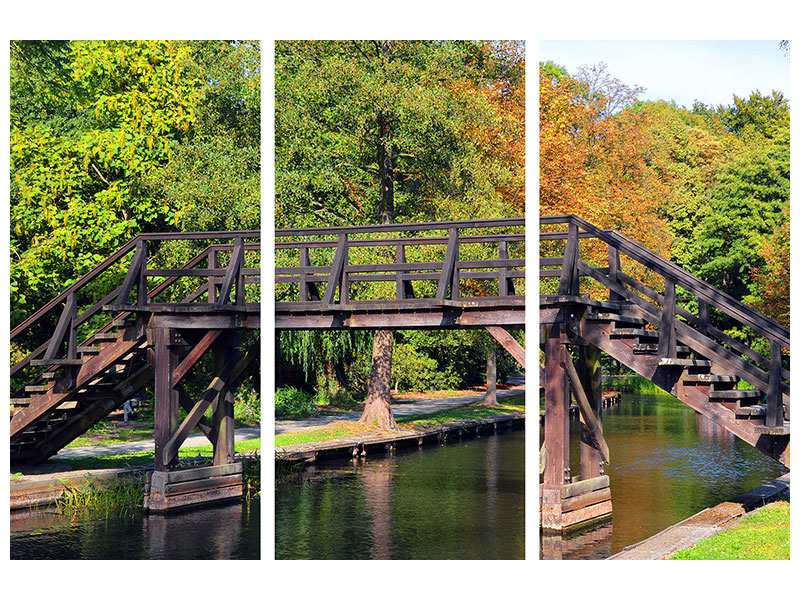 3-piece-canvas-print-old-wood-bridge