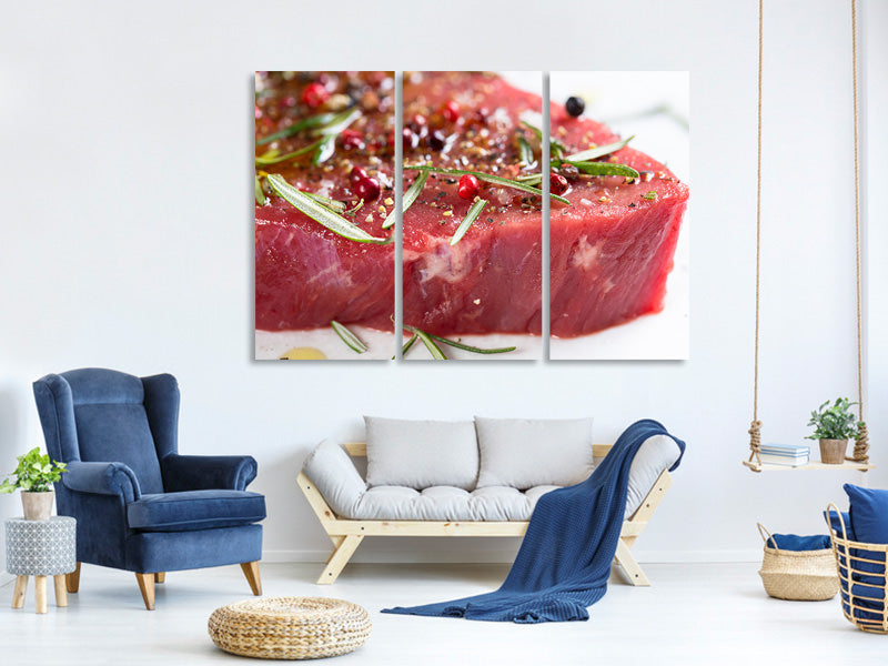 3-piece-canvas-print-raw-meat