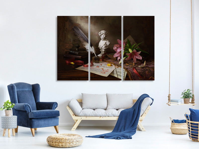 3-piece-canvas-print-still-life-with-lily-and-bust