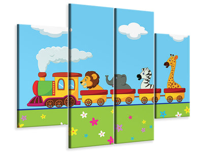 4-piece-canvas-print-animal-train
