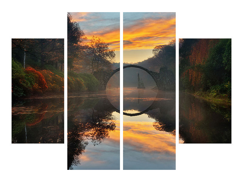 4-piece-canvas-print-autumn-garden