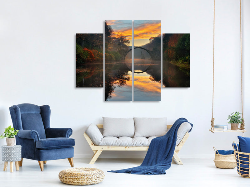 4-piece-canvas-print-autumn-garden