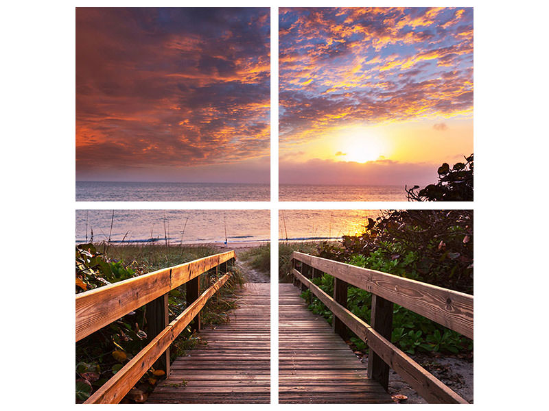 4-piece-canvas-print-beautiful-sunset