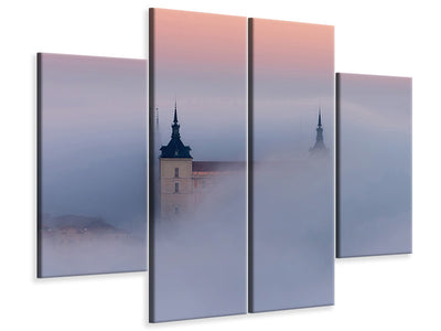 4-piece-canvas-print-fireworks-in-the-fog
