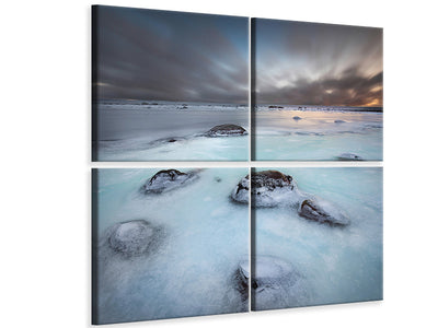 4-piece-canvas-print-frozen-coastline