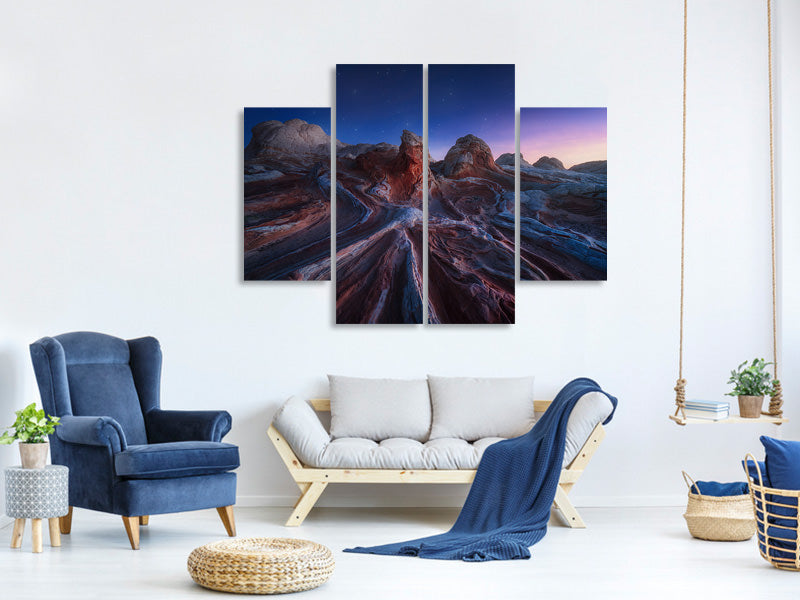 4-piece-canvas-print-gordian-stone-knot