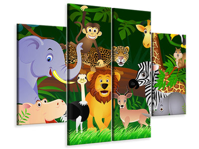 4-piece-canvas-print-jungle-king