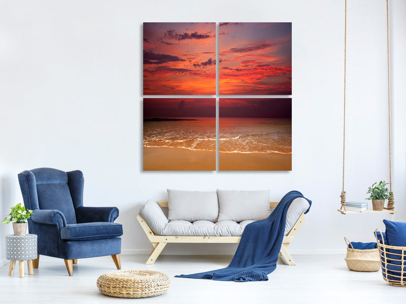 4-piece-canvas-print-line-on-the-sand