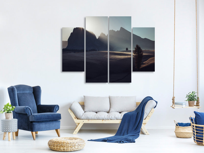 4-piece-canvas-print-morning-in-dolomites