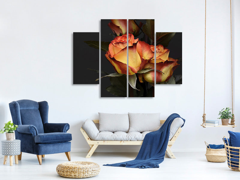 4-piece-canvas-print-roses-of-the-romance