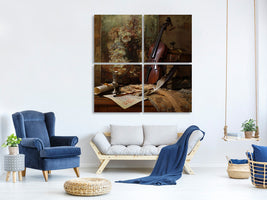 4-piece-canvas-print-still-life-with-violin-and-painting