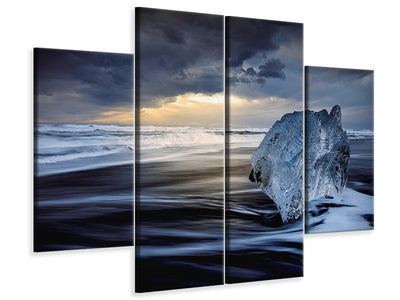 4-piece-canvas-print-sunrise-between-ice
