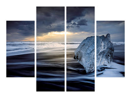 4-piece-canvas-print-sunrise-between-ice