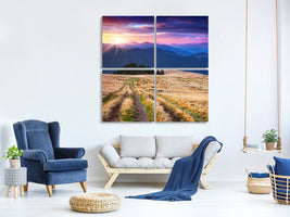 4-piece-canvas-print-sunset-in-the-mountain-scenery