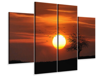 4-piece-canvas-print-the-sunset-on-the-horizon