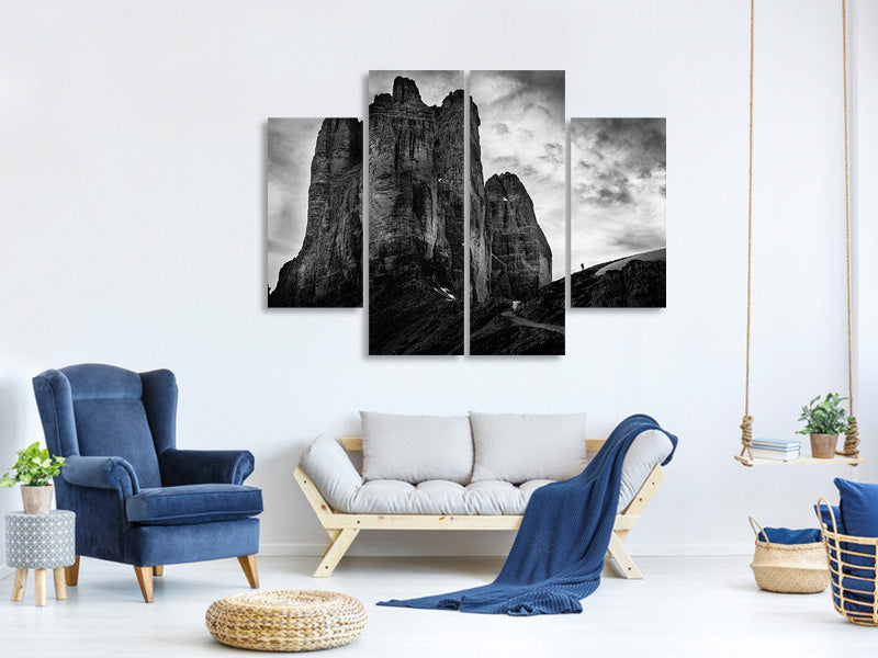4-piece-canvas-print-tre-cime-tear-of-snow