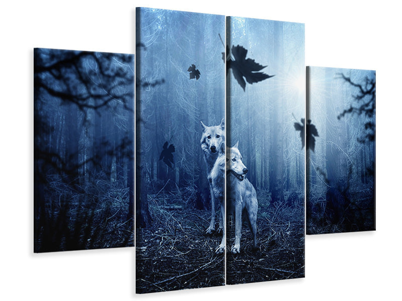 4-piece-canvas-print-wolf39s-couple