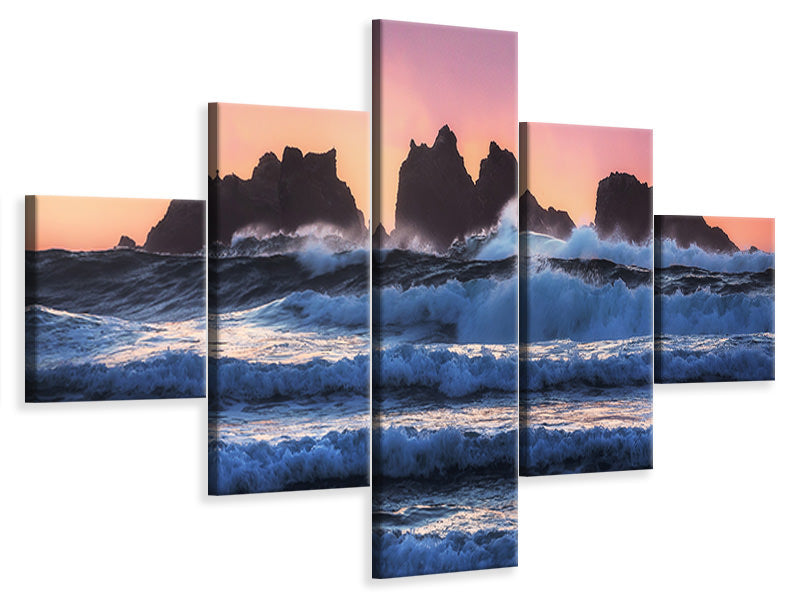 5-piece-canvas-print-bandon-beach-layers
