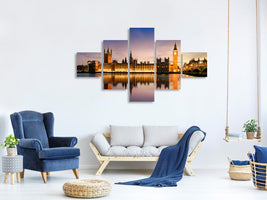 5-piece-canvas-print-big-ben-at-night