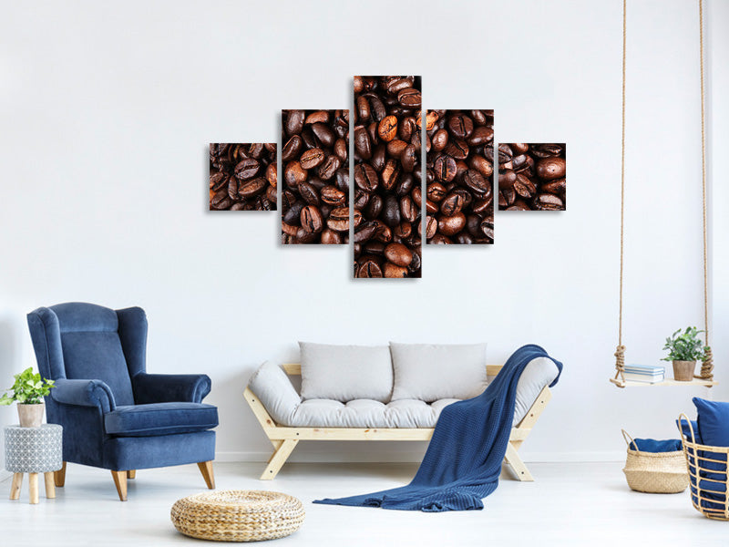 5-piece-canvas-print-coffee-beans-in-xxl