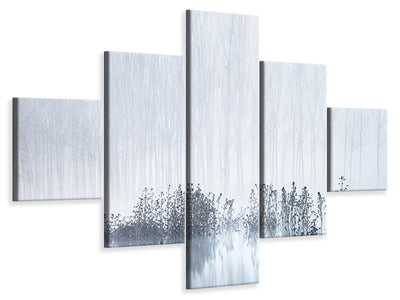 5-piece-canvas-print-cold-and-foggy-morning-in-the-swamp