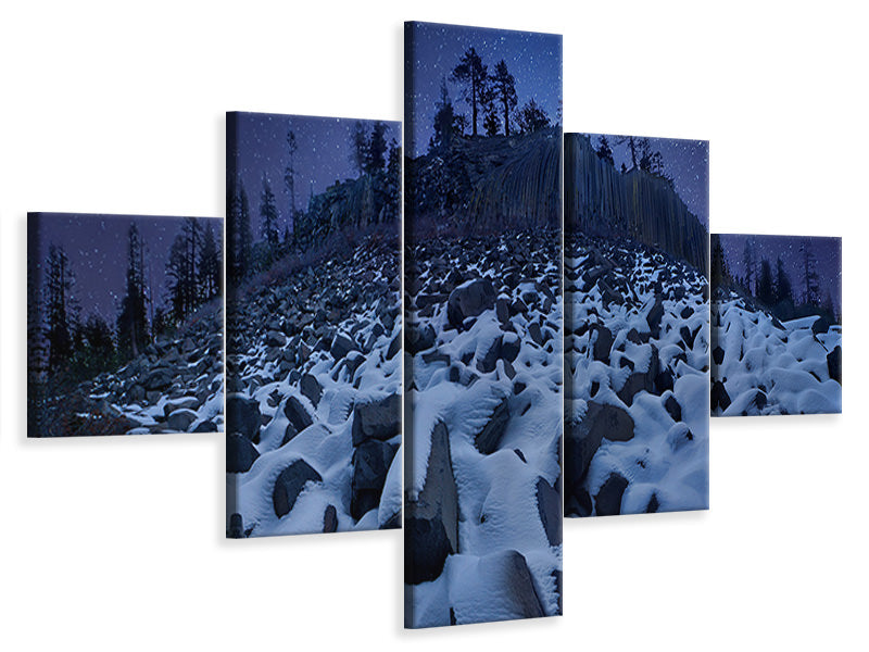 5-piece-canvas-print-cold-mountain-devils-postpile