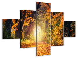 5-piece-canvas-print-forest-walk