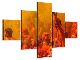 5-piece-canvas-print-holi-festival