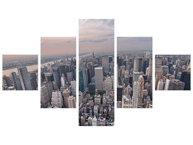 5-piece-canvas-print-skyline-view-over-manhattan