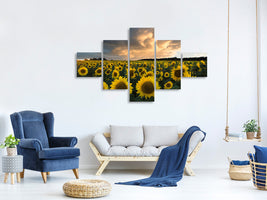 5-piece-canvas-print-sunflowers-in-sweden