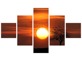 5-piece-canvas-print-the-sunset-on-the-horizon