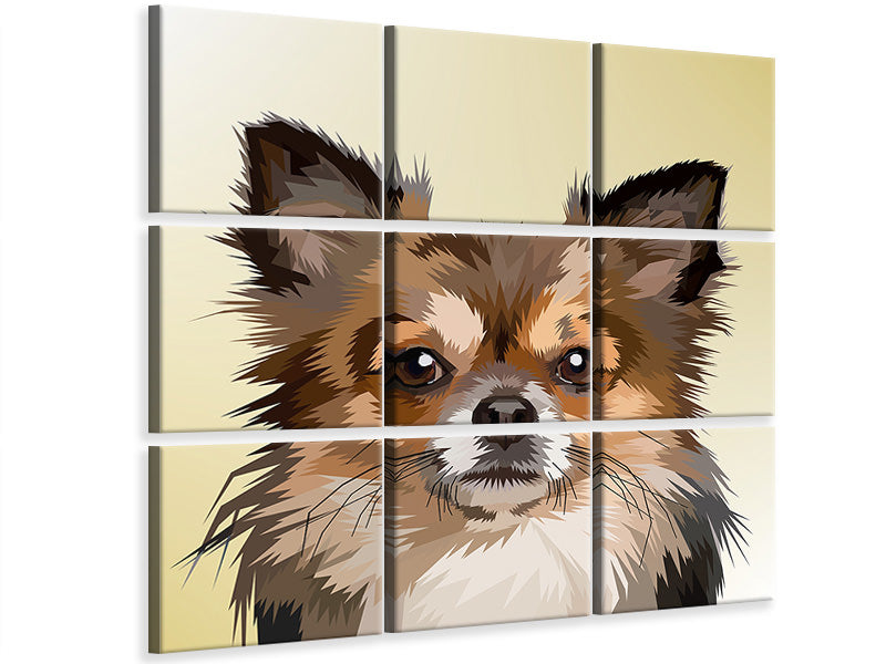 9-piece-canvas-print-pop-art-dog-portrait