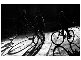 canvas-print-boys-bycicles-shadow-and-light