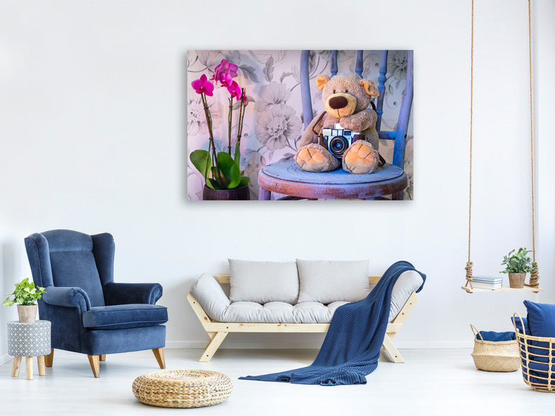 canvas-print-camera-teddy-bear