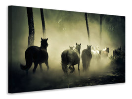 canvas-print-horses-in-the-forest