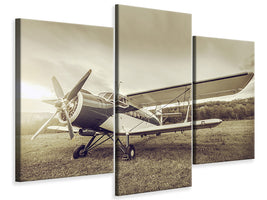 modern-3-piece-canvas-print-nostalgic-aircraft-in-retro-style