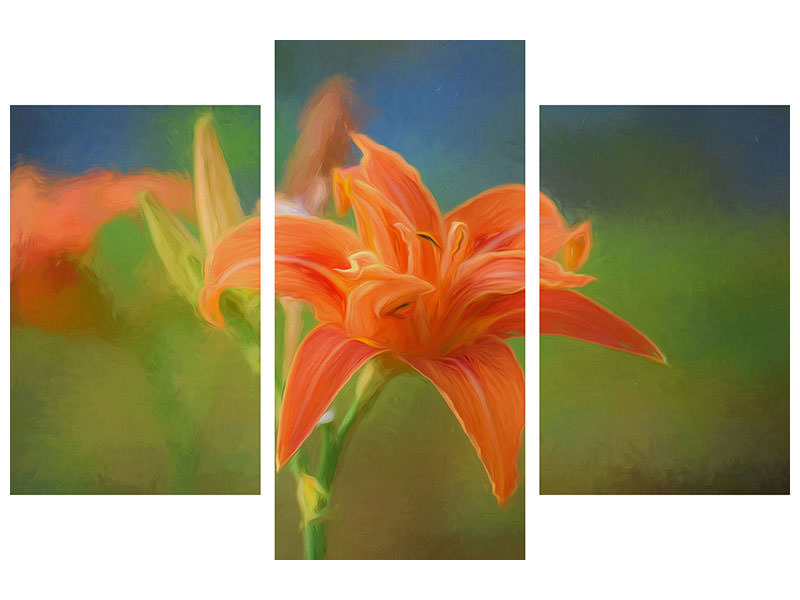 modern-3-piece-canvas-print-painting-of-a-lily