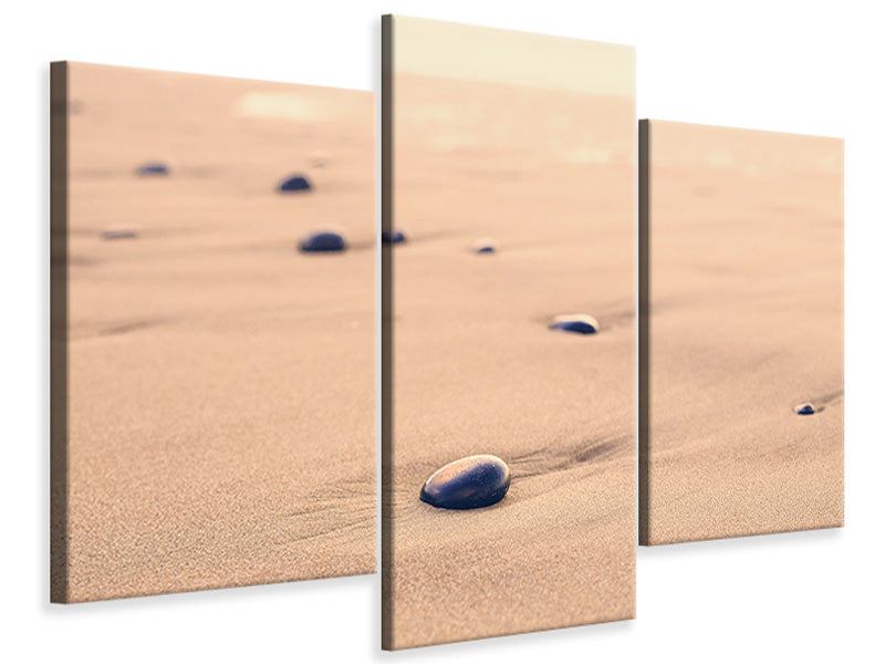 modern-3-piece-canvas-print-pebbles-in-the-sand