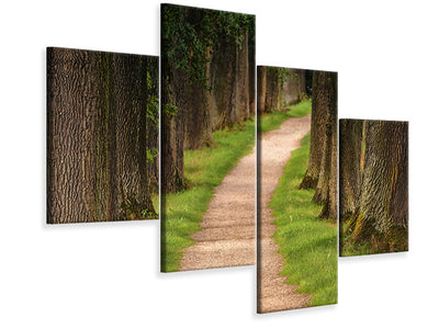 modern-4-piece-canvas-print-a-path-in-the-forest