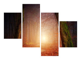 modern-4-piece-canvas-print-autumn-in-the-woods