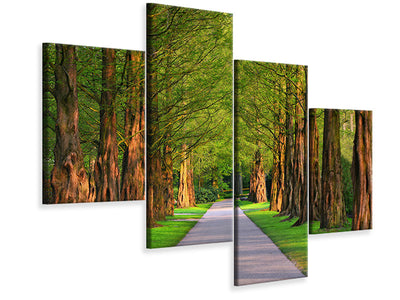 modern-4-piece-canvas-print-beautiful-avenue-in-nature