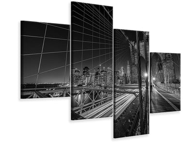 modern-4-piece-canvas-print-brooklyn-bridge-lights