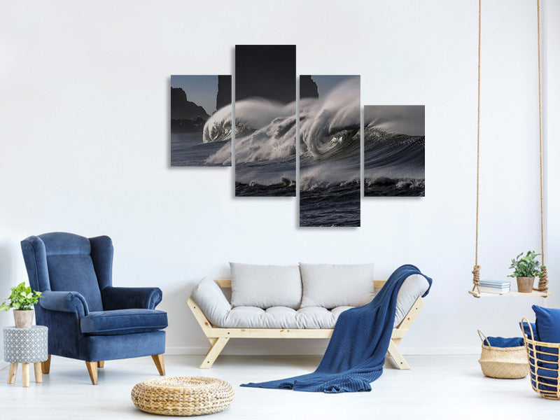 modern-4-piece-canvas-print-fascinating-waves