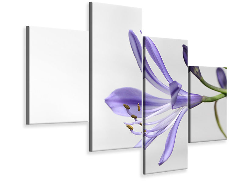 modern-4-piece-canvas-print-lily-flower-in-purple