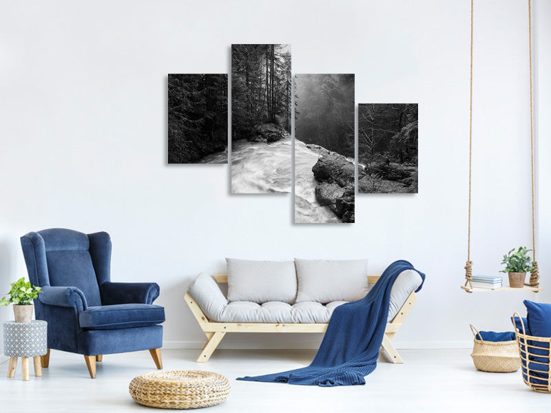 modern-4-piece-canvas-print-over-the-falls