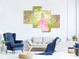 modern-4-piece-canvas-print-princess-in-the-wood